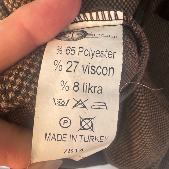 Vintage Miss Istanbull Brown Dress with Ribbon Zipper Details Size 42 US Large - Picture 8 of 14